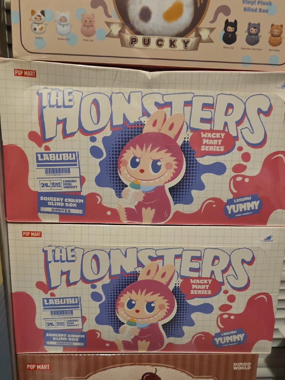 Pop Mart Labubu The Monsters Wacky Mart Squishy Charms Sealed Case (6 Blind Box)